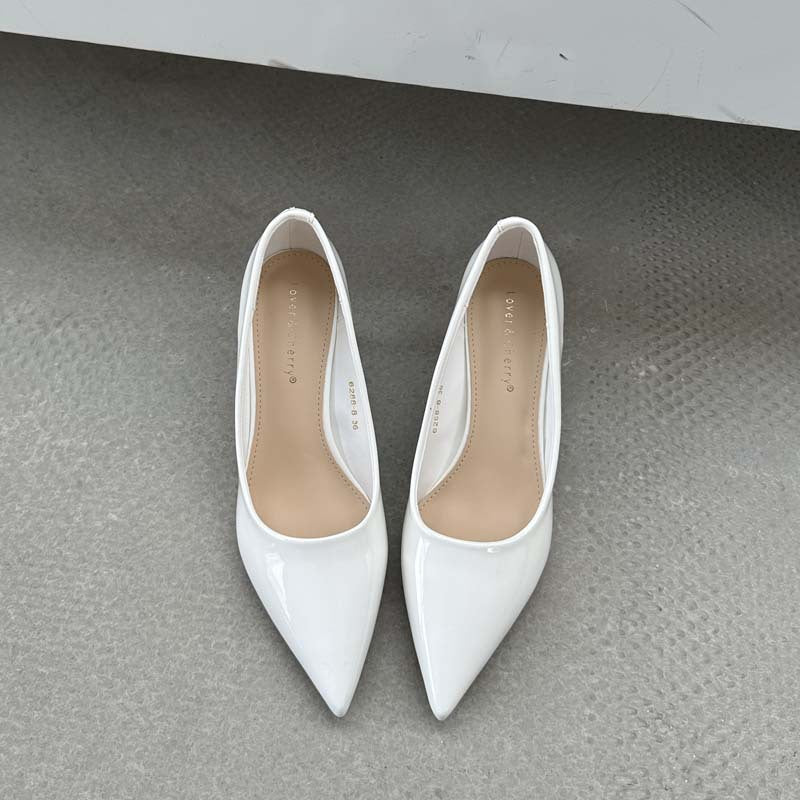 Spring And Autumn Pumps Tight Shallow Mouth All-Match Pointed Stiletto Heel