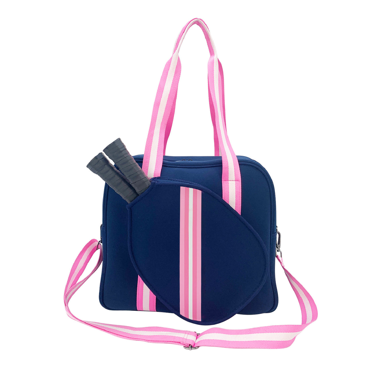 Striped Outdoor Neoprene Travel Portable Crossbody Shoulder Tennis Pack