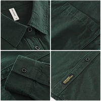 Men's Simplicity Long Sleeve Shirt Casual All-match Literary Loose Top