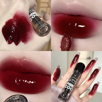 Little Bear Dudu No Stain On Cup Water Light Mirror Lip Lacquer