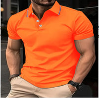 Men's Golf Shirt Classic Fashion Plaid Striped Polo Short Sleeve