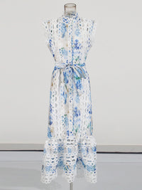 Personality French Embroidery Stitching Dress Women