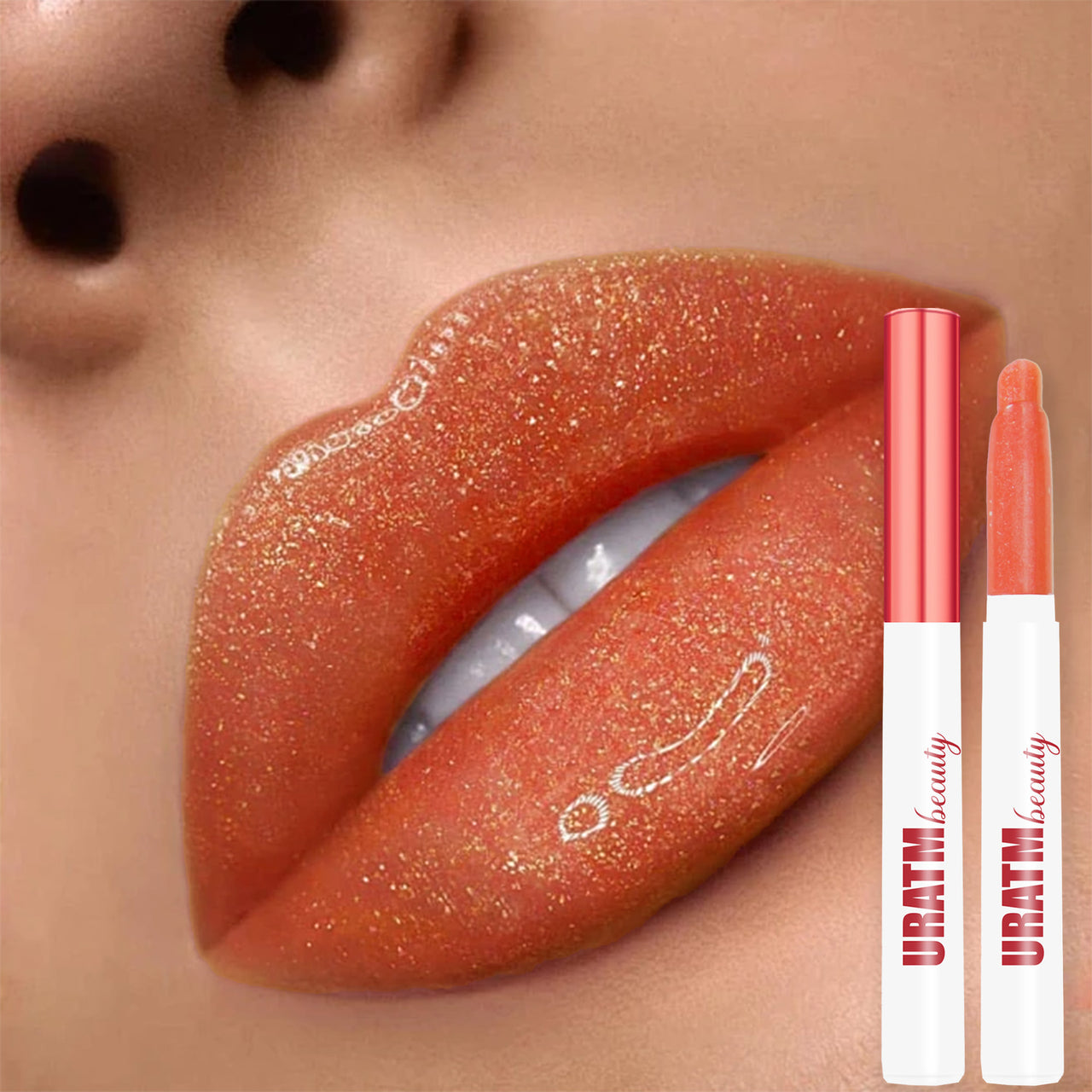 Makeup Six-color Transparent Moisturizing Lipstick With Thin And Glittering Nourishing Moisturizing Waterproof