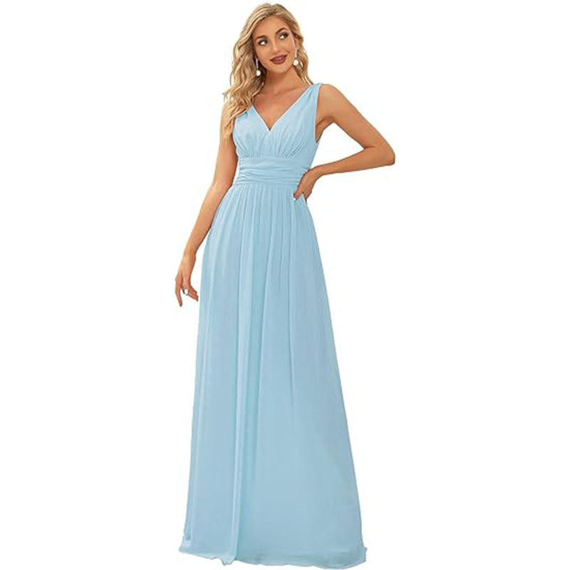 Evening Gown Plus And Extra Size Deep V-neck Dress