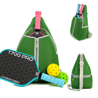 Striped Outdoor Neoprene Travel Portable Crossbody Shoulder Tennis Pack