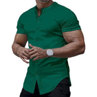 Solid Color Shirt Korean Summer New Button Short Sleeve