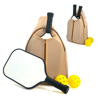 Striped Outdoor Neoprene Travel Portable Crossbody Shoulder Tennis Pack