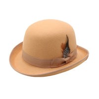 Elegant Bow Curling Woolen British Vintage Top Bucket Hat