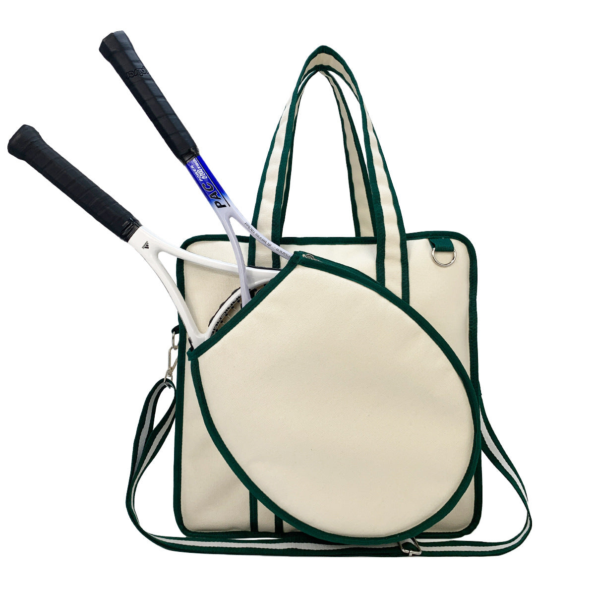 Striped Outdoor Neoprene Travel Portable Crossbody Shoulder Tennis Pack