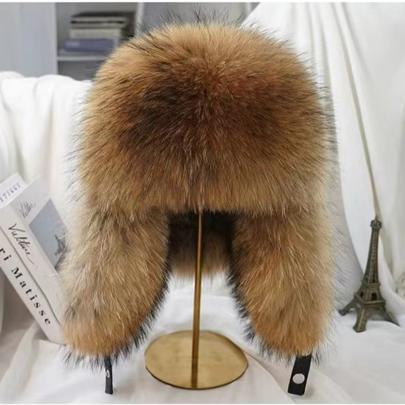 True Fox Fur Lei Feng Full With Hat