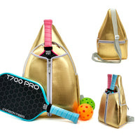 Striped Outdoor Neoprene Travel Portable Crossbody Shoulder Tennis Pack