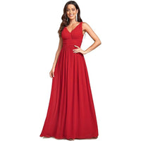 Evening Gown Plus And Extra Size Deep V-neck Dress