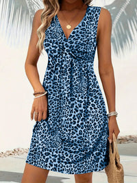 Women's Twisted Leopard Print Casual Dress