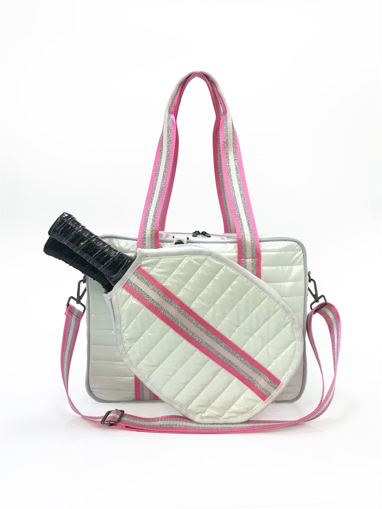 Striped Outdoor Neoprene Travel Portable Crossbody Shoulder Tennis Pack