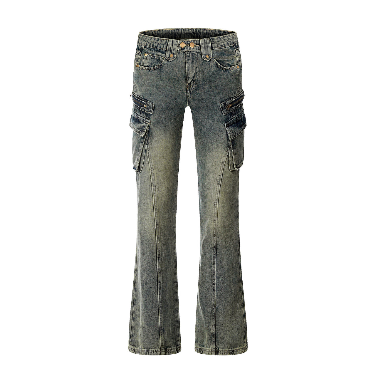 High Street Micro-pull Cargo Jeans Retro