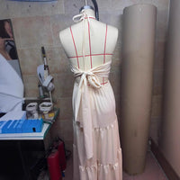 Pure Desire Style Sexy Backless Halter Suspender Skirt Women's Summer