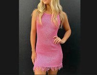 Lady Temperament Lightweight Breathable Tassel Dress