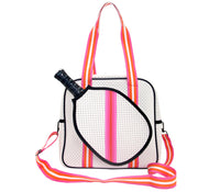 Striped Outdoor Neoprene Travel Portable Crossbody Shoulder Tennis Pack