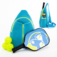 Striped Outdoor Neoprene Travel Portable Crossbody Shoulder Tennis Pack