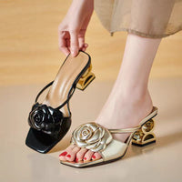 Light Luxury Minority French High Heel Slippers Women