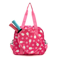 Striped Outdoor Neoprene Travel Portable Crossbody Shoulder Tennis Pack