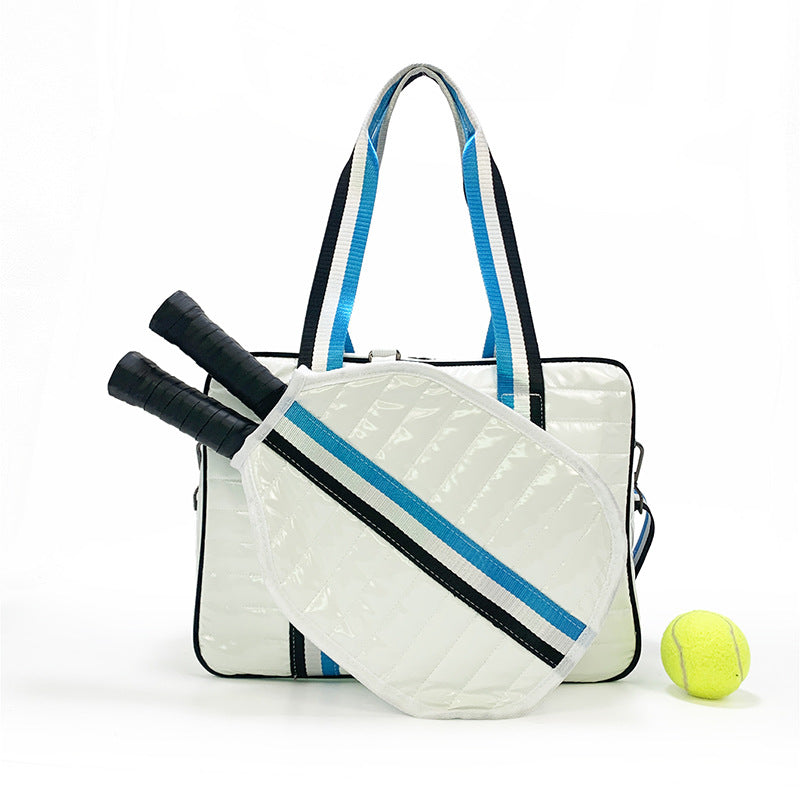 Striped Outdoor Neoprene Travel Portable Crossbody Shoulder Tennis Pack