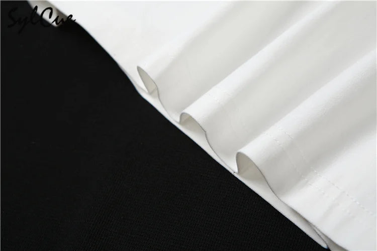 Sylcue Summer Bachelor Party White Simple Elegant Mature Beautiful Confident Feminine Sexy Women's Short Tight Dress