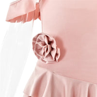 Mozision Elegant Ruffle Sexy Maxi Dress Women Spaghetti Strap Flower Sleeveless Backless High Split Club Party Evening Dress