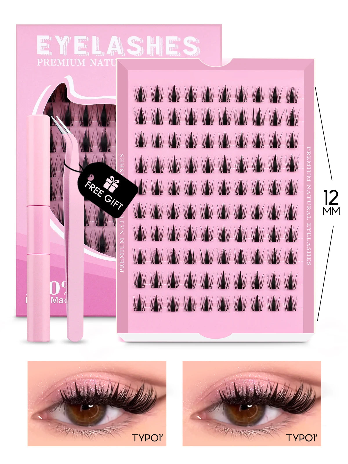 GROINNEYA Cluster Lashes Kit Manga