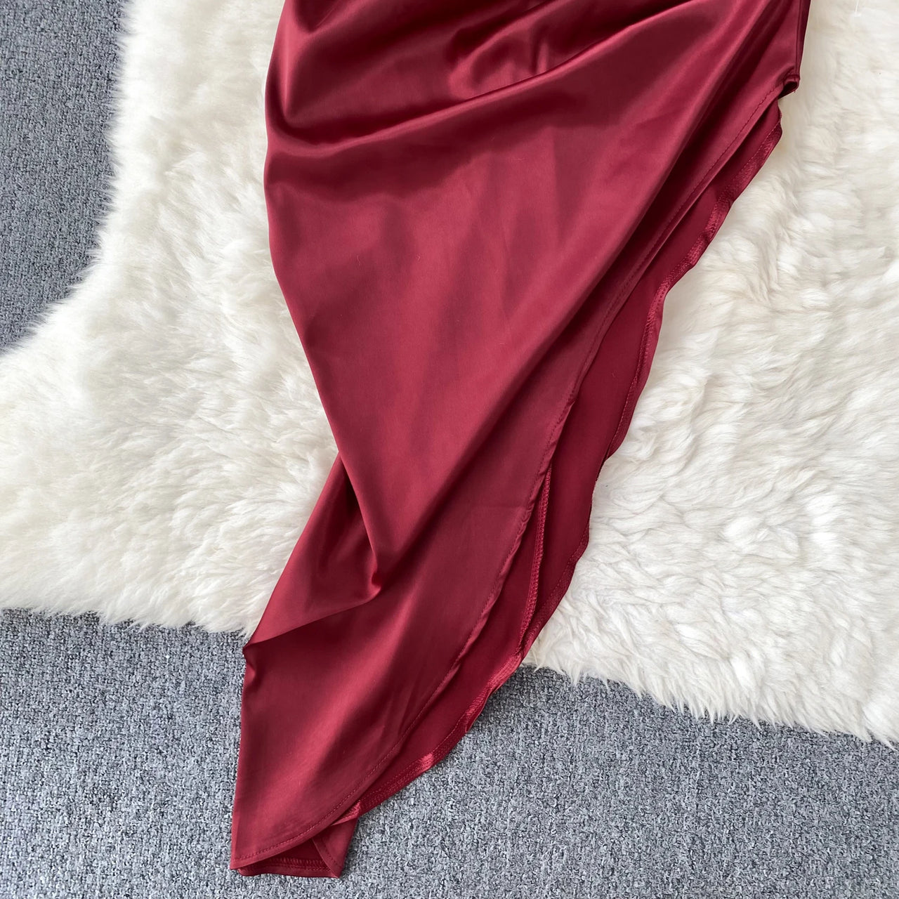 Chic Sequin Asymmetric Backless Slip Dress Sleeveless Korean Fashion Vestidos Women Vintage Summer Hip Wrap Dress