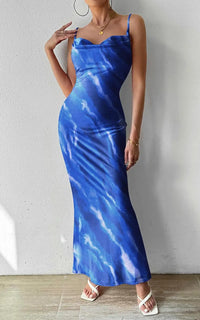 Women's Dresses Blue Jean Print Sleeveless Strapless Midi Bodycon Maxi Dress 2024 Sexy Vestidos Club Party Evening Sundress