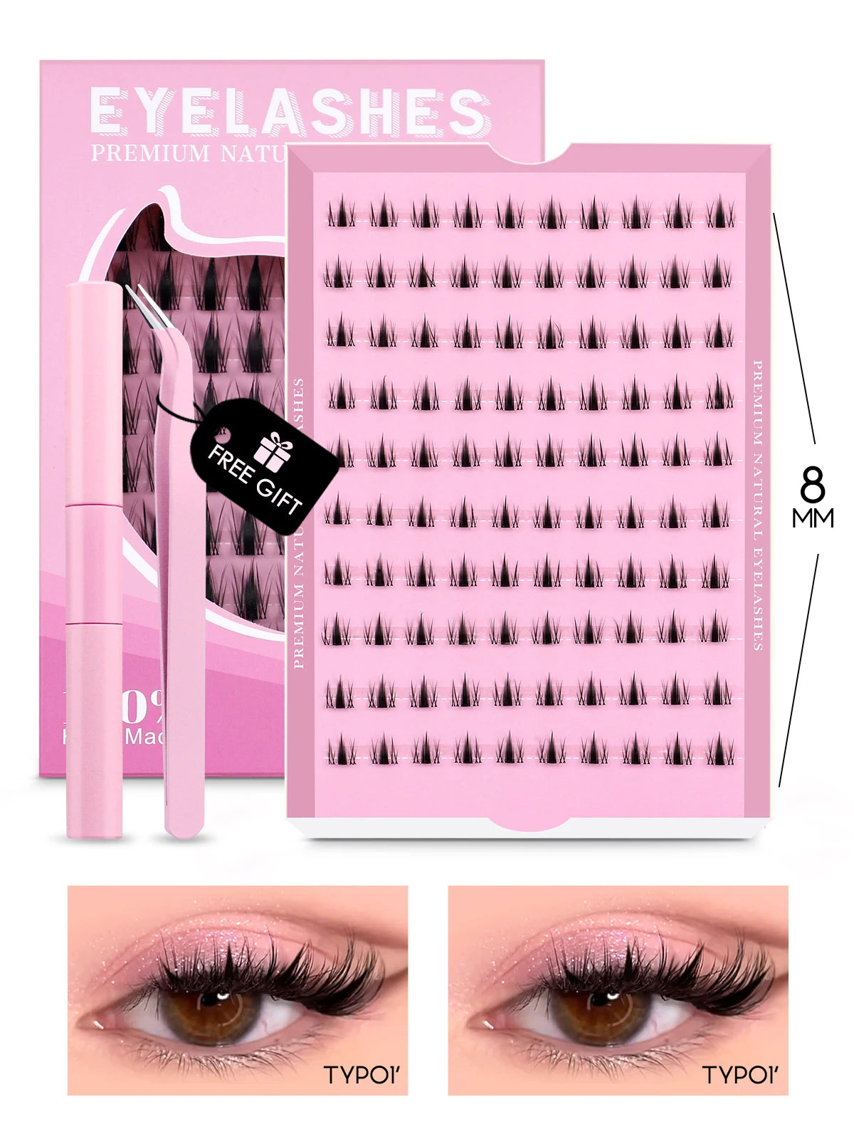 GROINNEYA Cluster Lashes Kit Manga