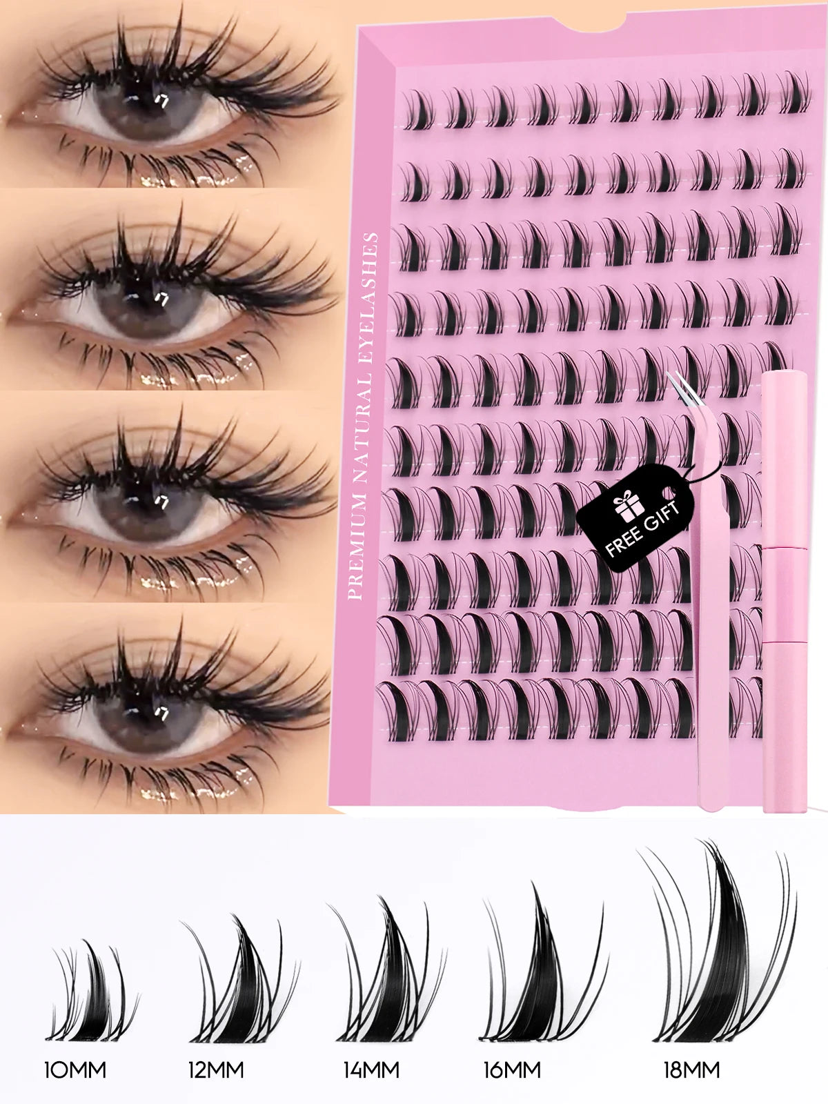 GROINNEYA Cluster Lashes Kit Manga