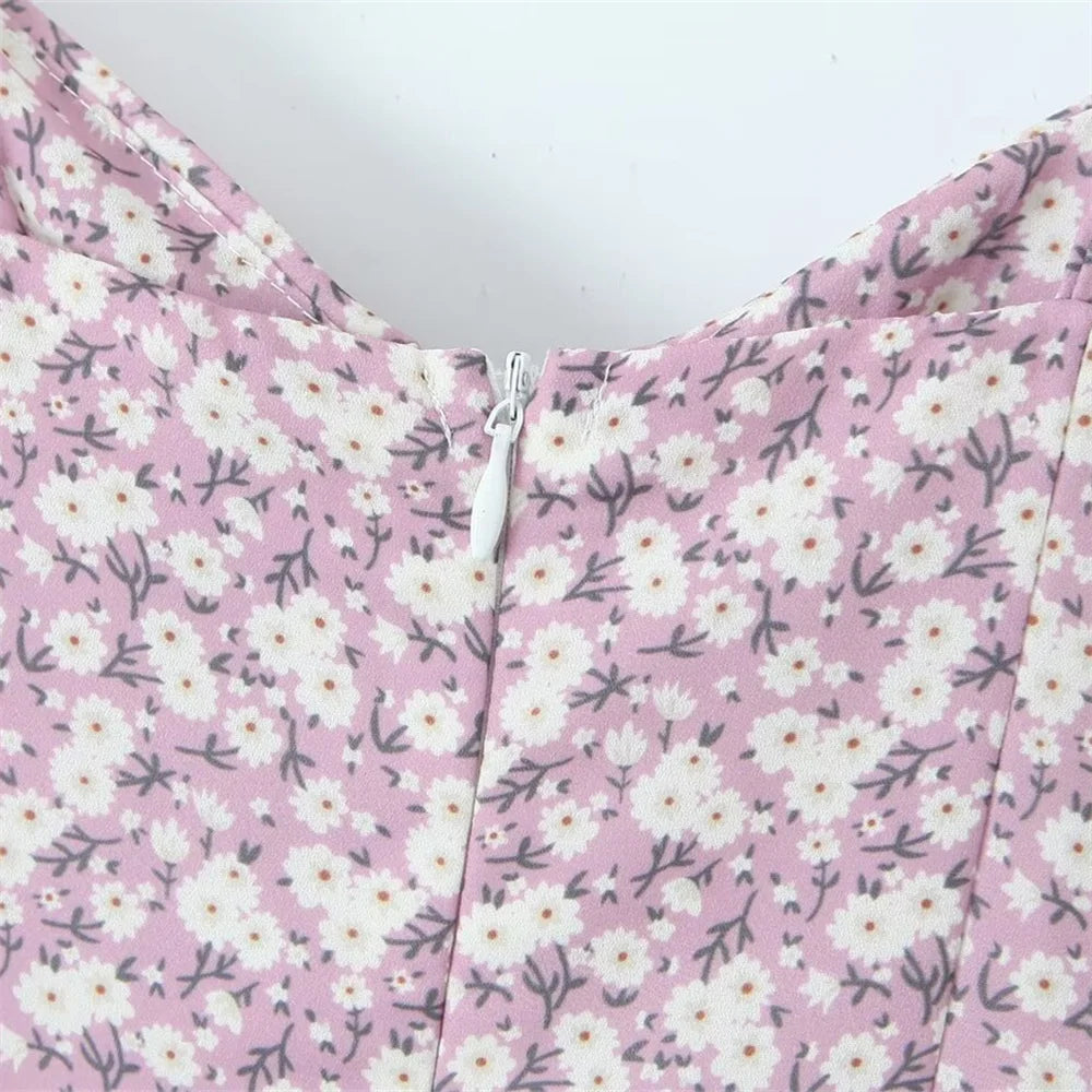 Taop&Za 2024 Summer New Product Women's Fashionable Style, Slim Fit, Sexy Tie up, Hanging Strap, Skirt, and Dress