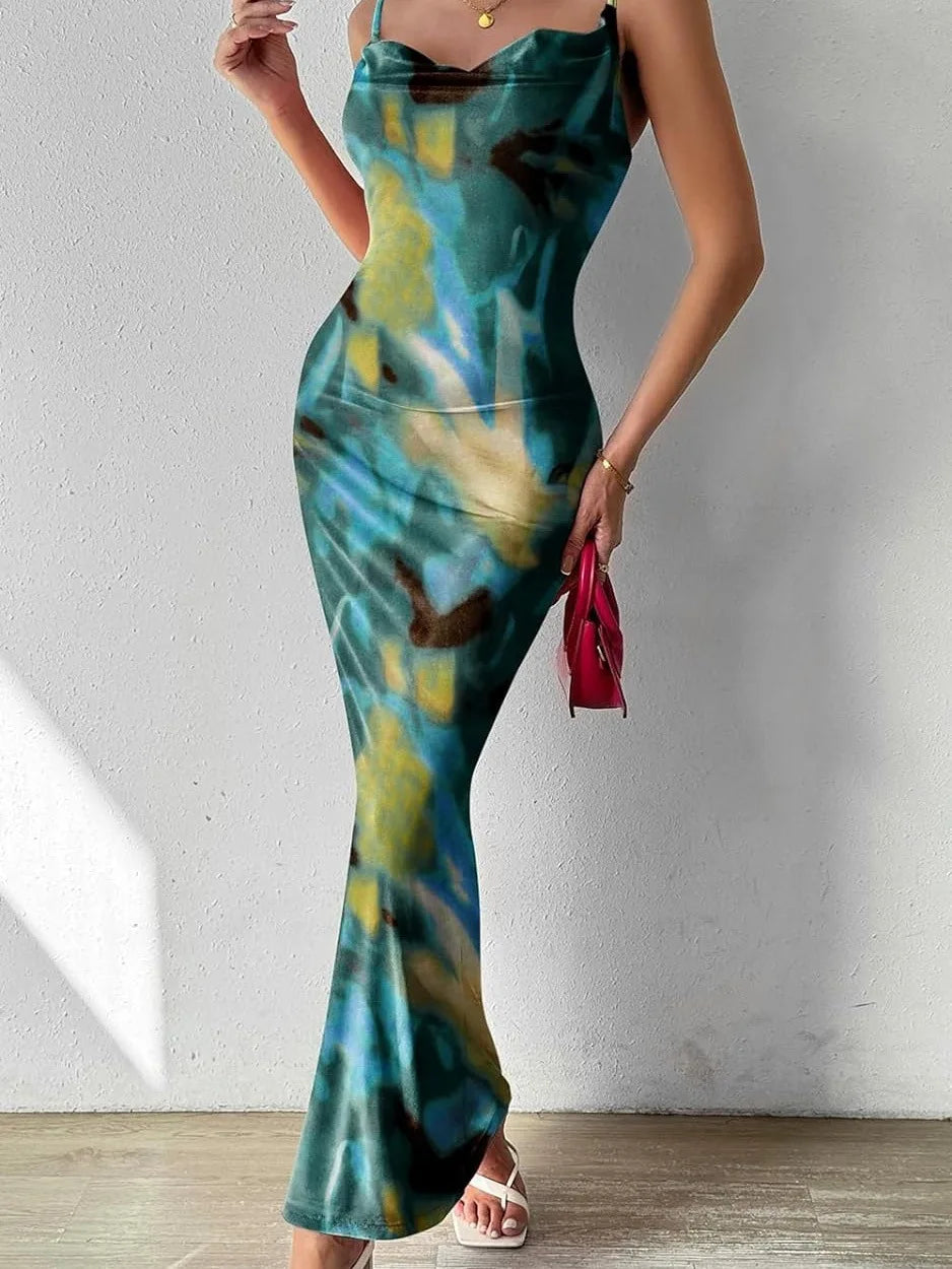 Women's Dresses Blue Jean Print Sleeveless Strapless Midi Bodycon Maxi Dress 2024 Sexy Vestidos Club Party Evening Sundress