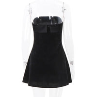 WhereMery Sexy Off Shoulder Backless Mini Dress Elegant Sleeveless Slim A-line Dresses Fashion Evening Club Party Women Vestidos