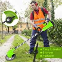 Electric Cordless Lawn Mower With Wheels For Cross Grass Trimming, Household Weeding Machine