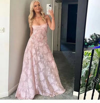 2023 Summer New Dresses For Women Spaghetti Strap Lace Hollow Out Low Cut Sexy A-lin Long Dress Beach Vacation Fashion Vestidos