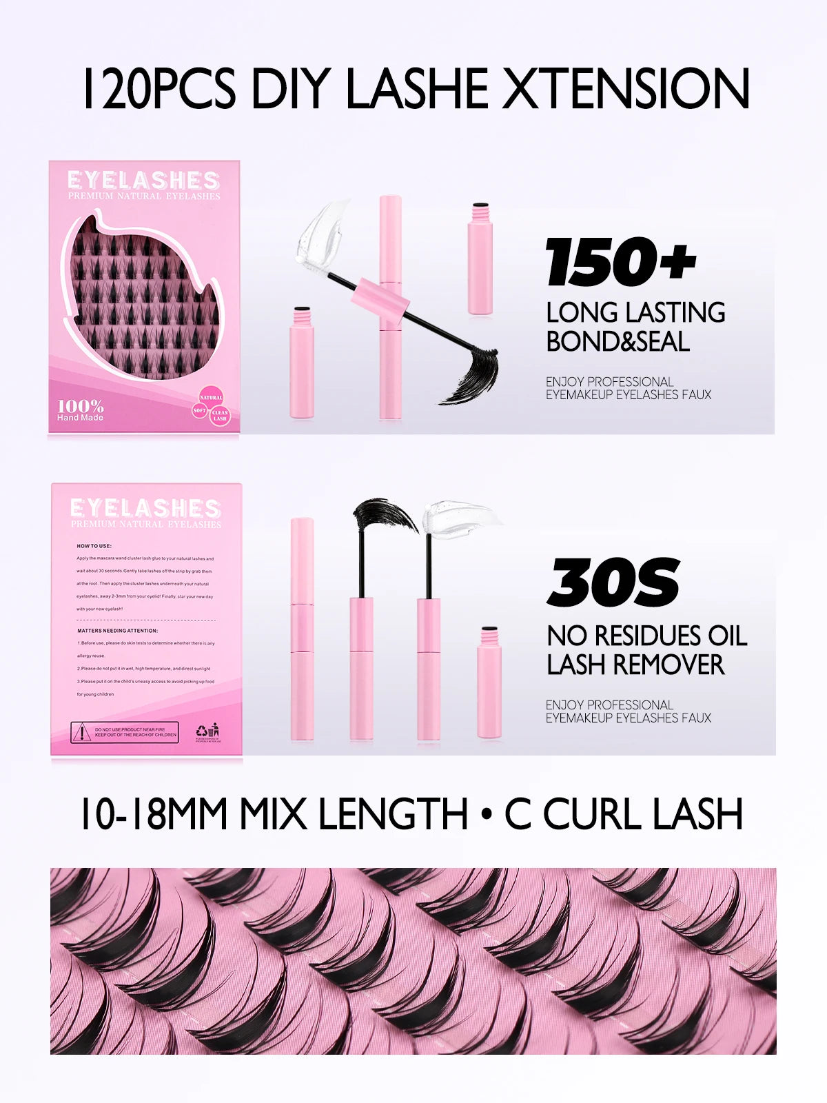 GROINNEYA Cluster Lashes Kit Manga