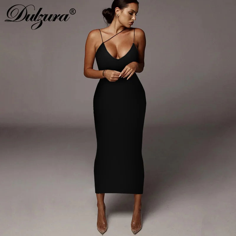 Dulzura Women Party Club Evening Streetwear Leopard Bodycon Midi Dress 2024 Summer Clothes Wholesale Items For Business