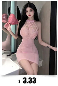 2023 Summer Women's Sexy Temperament V-neck Low cut Velvet sling ceremonial dress Side Split Slim Wrap buttocks Long Dress UR6Y