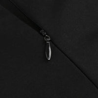 Women's New Sexy Black Decorative FlowerBreast wrapping Dress, Fashion Slim Fit Open Back Bottom Split Party Dress Long