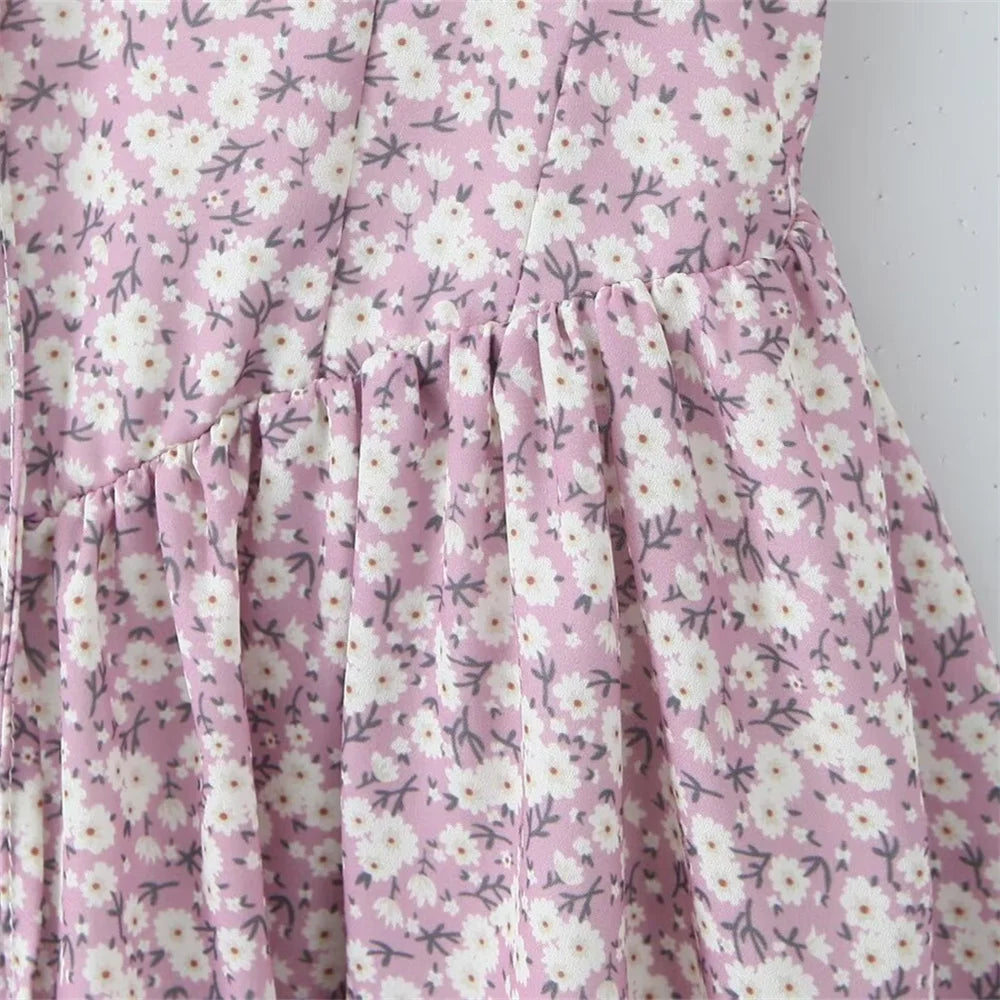 Taop&Za 2024 Summer New Product Women's Fashionable Style, Slim Fit, Sexy Tie up, Hanging Strap, Skirt, and Dress