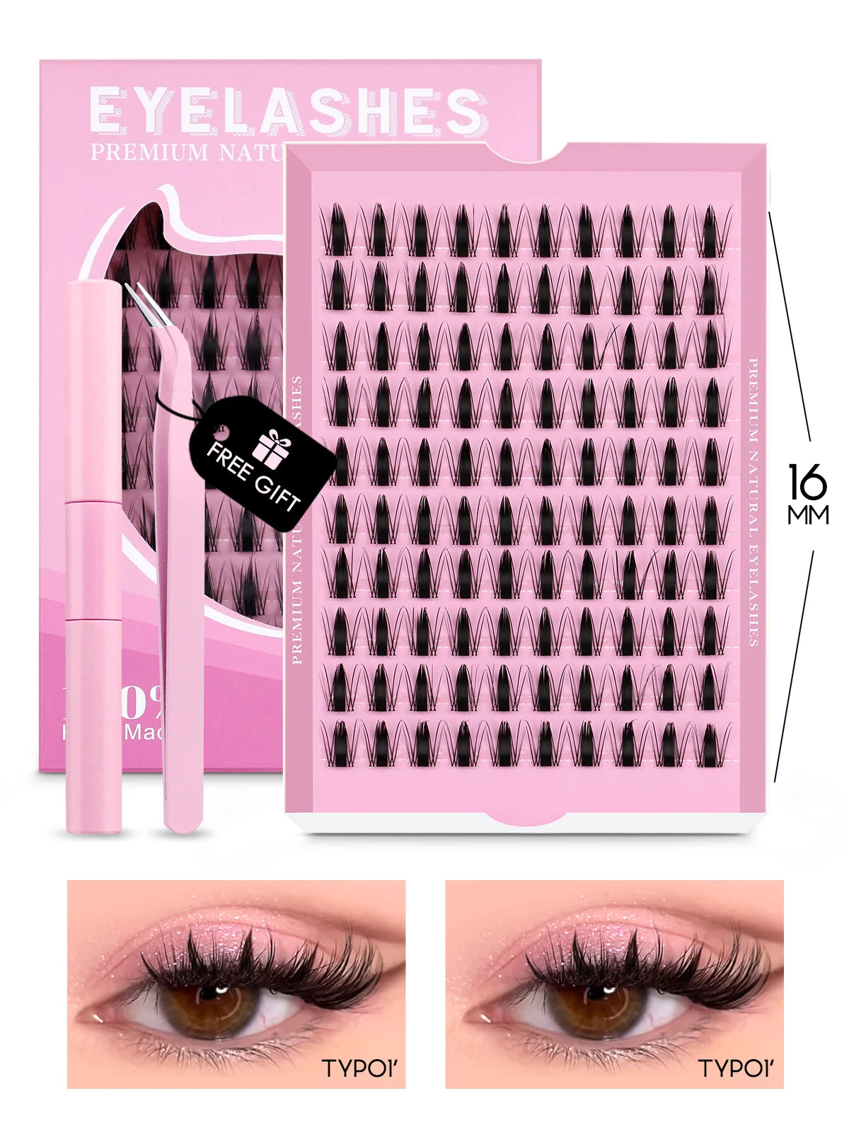 GROINNEYA Cluster Lashes Kit Manga