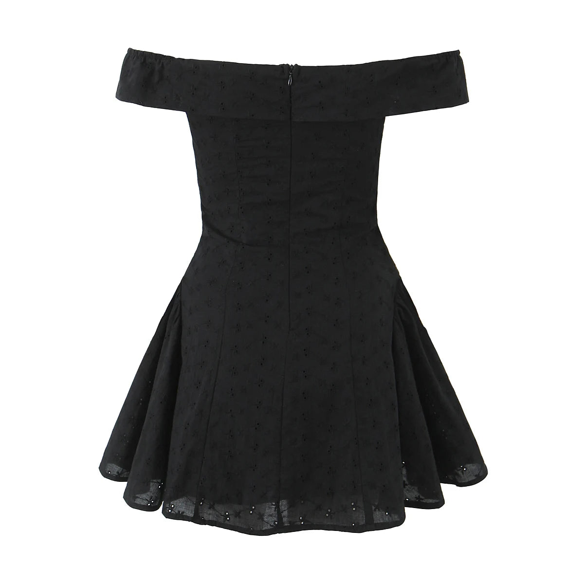 Sexy White Embroidery Flower Roll up Collar Off Shoulder Low Waist Ruched Pleated Swing Mini Dress Women Sexy Summer Robe Party