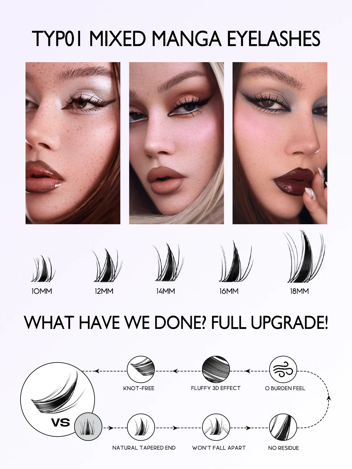 GROINNEYA Cluster Lashes Kit Manga