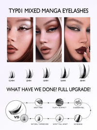 GROINNEYA Cluster Lashes Kit Manga