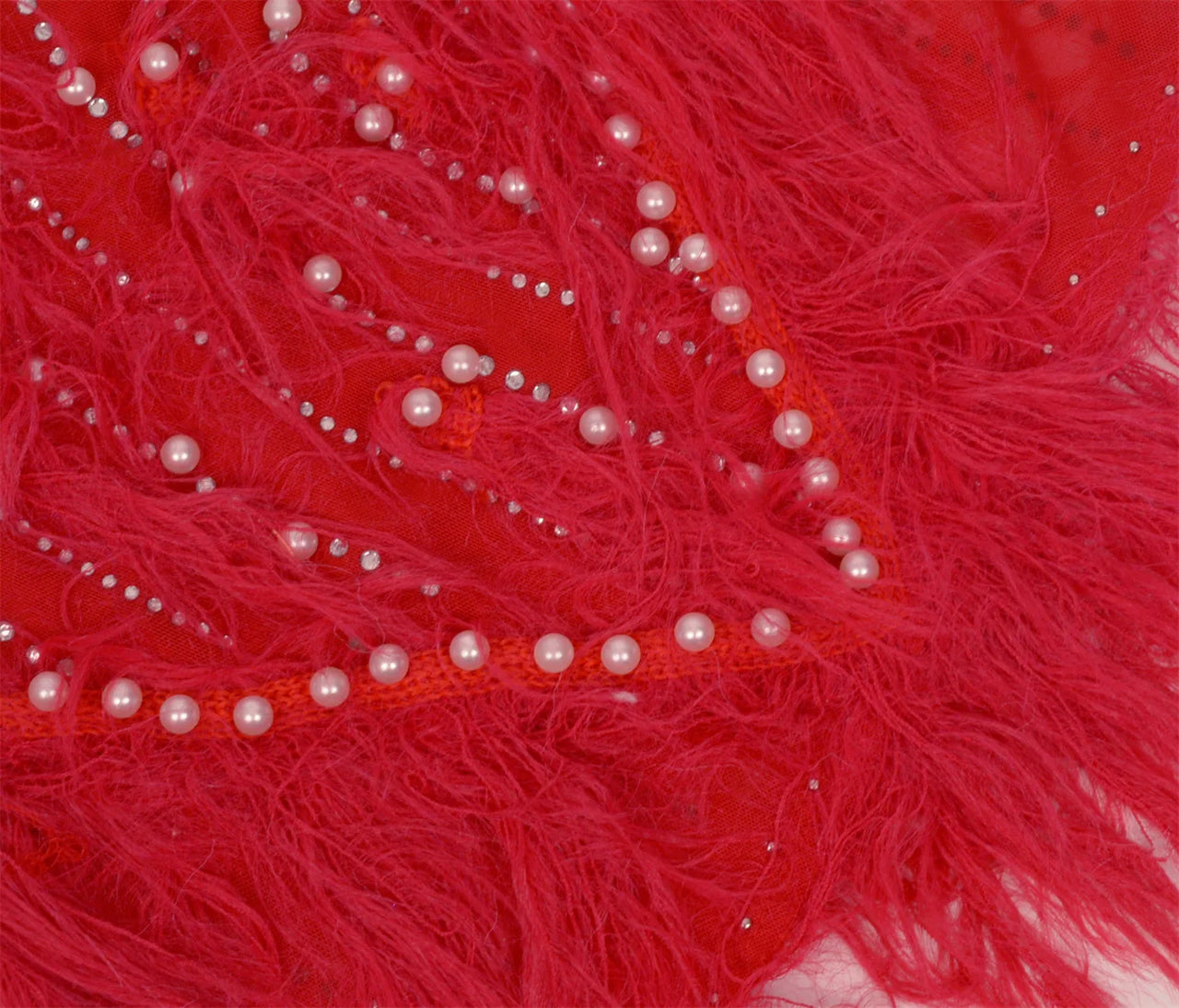 Sexy Pearls Rhinestone Party Dresses Women Elegant Nightclub Feather Birthday Dress Long Sleeve Mesh Sheer Bodycon Dress