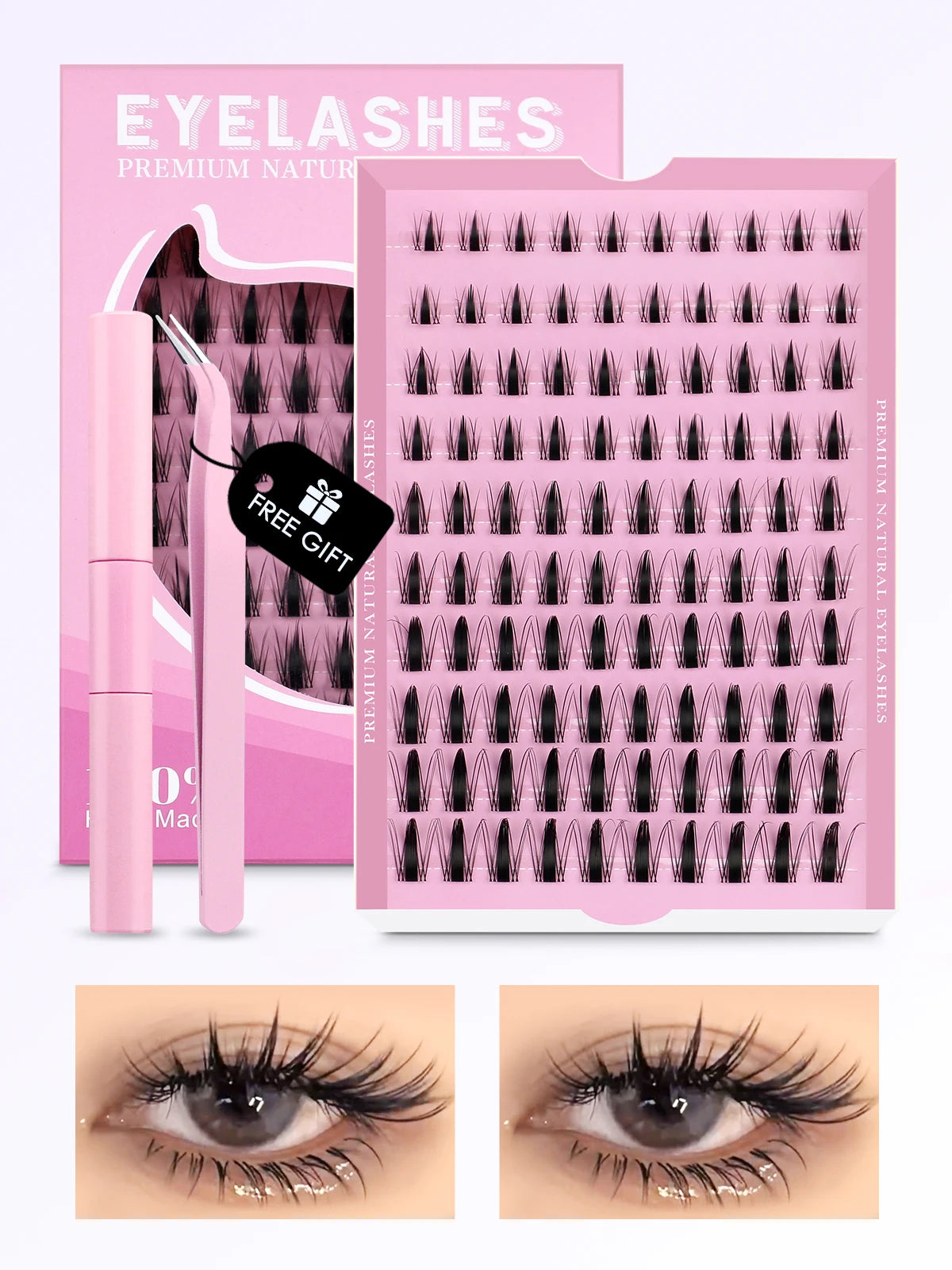 GROINNEYA Cluster Lashes Kit Manga
