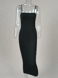 2025 New Spring Summer Women's High Elastic Sleeveless Backless Dress Long Sling Dresses Club Sexy Suspender Dress